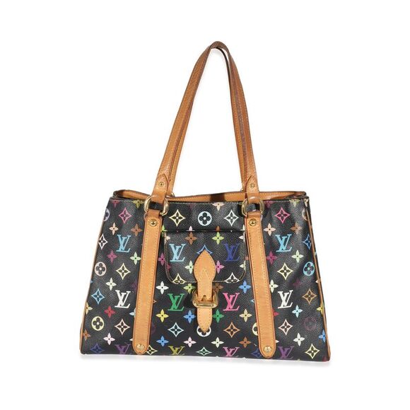 LOUIS VUITTON Handbags - Louis Vuitton x Takashi Murakami Black Monogram Multicolore Aurelia MM